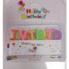 Best Parti Iyiki Doğdun Yazılı Renkli Pasta Mumu Seti