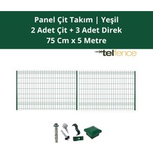 Telfence Panel Çit Takımı ( 2 Çit + 3 Direk ) Avantaj Paketi Bahçe Çiti - 5 Metre