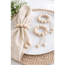 Kütükhouse Boho Tarzı Peçete Yüzüğü 6'lı Set