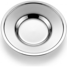 Arsel Heybeli Sade Paslanmaz Çelik Yuvarlak Çay Tabağı 6'lı Set 304 Kalite Kenar Kontürlü 18/10