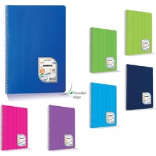 Uninote Colormaxi A4 Spiralli Plastik Kapak 96 Yaprak Kareli Defter 96/4 (12 Li Paket)