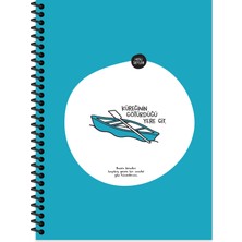 Keskin Color Hisli Şeyler 18,5x25Cm 80 Yaprak Kareli Spiralli Karton Kapak Not Defteri Stickerli 500621-99