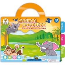  lino tekrar tekrar kullanılabilen sticker animal paradise ls-302