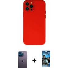 İlk El Grup Ieg™ iPhone 12 Pro Max Çekirdek Modern Serisi - Siyah 34D Izgaralı Cam + Mavi Neon Fosforlu Kamera Lens