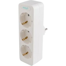 Esranın Dünyası Fişli Üçlü Topraklı Priz, Çocuk Korumalı - Beyaz