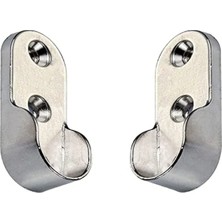 Esranın Dünyası 30 mm Krom Askı Flanşı - Oval Dolap Elbise Askı Aparatı (2 Adet)