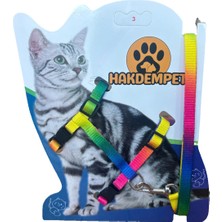 ePhase Ayarlanabilir Çok Renkli Kedi Gezdirme Boyun ve Göğüs Tasması