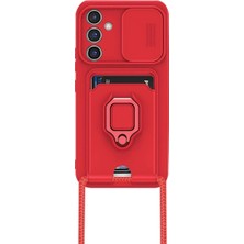 Colezium Galaxy A05S Kılıf Zuma Kartvizitli Yüzüklü  - Kırmızı