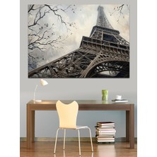 Artmeg Eyfel Kulesi Altından Gökyüzüne Bakış Dekoratif Kanvas - Mdf Ahşap Tablo