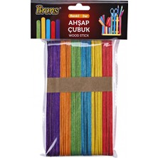 Brons Br-902 Ahşap Çubuk Renkli Dar (10 Paket)