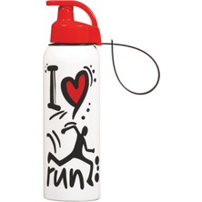 Solmazer 0,50 Lt Askılı Opak I Love Desenli Matara 161415-010