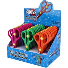 Brons Br-700 Öğrenci Makası Yaylı Korumalı (30 Lu Kutu)
