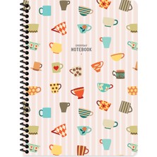 Keskin Color Not Defteri Karton Kapak Spiralli Coffee 16,X22,5Cm 80 Yaprak Çizgili 384641-99 (Karışık Renk 1 Adet)
