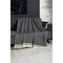 Esranın Dünyası Antrasit Renk Koltuk Örtüsü - 170X230CM Ölçülerinde