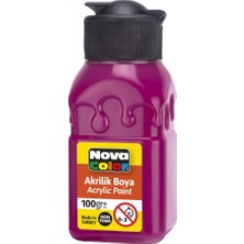 Nova Color Akrilik Boya Şişe 100 Cc Magenta Kırmızı Nc-2024