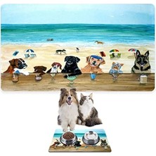 Esranın Dünyası Su Geçirmez Evcil Hayvan Beslenme Matı, 50X35 cm