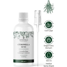 Monoville Citronella Suyu 100 ml Cam Şişe Sprey Başlıklı (Citronella Water)