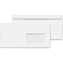 Doğan Diplomat Zarfı Pencereli 105X240 Mm 110 Gr Beyaz 500 Lü (1 Paket 500 Adet)