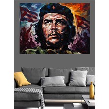Artmeg Siyah Beyaz Che Guevara Portresi Dekoratif Kanvas - Mdf Ahşap Tablo