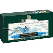 Esranın Dünyası Yüksek Pigmentli Suluboya Markör Seti - 5'li, Çift Uçlu