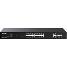 Tenda Teg1120P-16-250W 16 Port Poe+ 10-100-1000 2 Port Uplink + 2 Port Sfp Switch Çelik Kasa