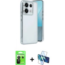 İlk El Grup Ieg™ Redmi Note 13 Pro 5g Kılıf Vadi Minimal - Siyah 3D Antistatik Cam Ekran Koruyucu + Siyah Raze Metal Kamera Lens