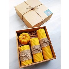 Esranın Dünyası Doğal Balmumu Mum Seti - 4'lü Hediye Kutusu