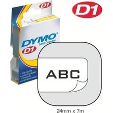  dymo d1 şerit 24x7 mt  beyaz- siyah 53713 s0720930