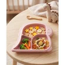 Veyla Style Bebek ve Çocuk Mama Tabağı 3 Bölmeli Dinozor Model