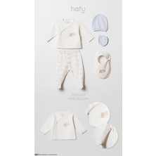 Hafy Baby Ayıcık Nakışlı, 5 Parça, Yenidoğan Erkek Bebek Hastane Çıkışı Seti