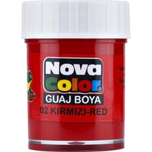  nova color nc-104 guaj boya şişe kırmızı 12 li (1 paket 12 adet)