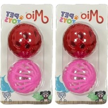 Esranın Dünyası Ikili Asetatlı Klasik Top, 3.8 Cm, Eğlenceli Kedi Oyuncağı