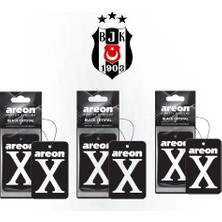 Ck Oto Bakım Dünyası Areon Beşiktaş Renkleri Black Crystal Oto Araç Kokusu Üçlü Set