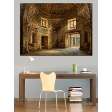 Artmeg Antik Mabedin Taş Mimari Detayı Dekoratif Kanvas - Mdf Ahşap Tablo