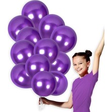 Vatan Balon Metalik Mor (100 Lü Paket)
