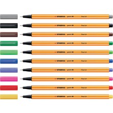 Stabilo Keçe Uç Kalem 88 Askılı 10 Renk Poşet 8810