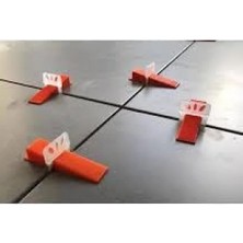 Esranın Dünyası Fayans Seramik Seviye Tespit Klipsi, 200 Adet + 100 Adet Seviyelendirme Takozu