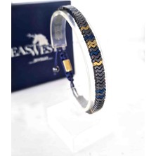 EastWest 925 Ayar Gümüş Wave Serisi Hematit Gümüş Bileklik Fb Fenerbahçe