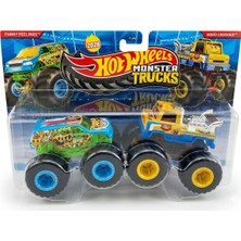 Mattel Hot Wheels Monster Trucks Güçlü Ikili Arabalar Hot Wheels Funny Feelıngs-Mood Crusher 1:64 FYJ64