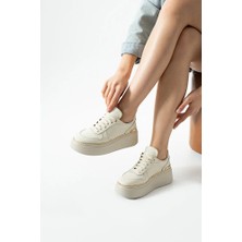 Dericia Shoes Nica Hakiki Deri Kadın Günlük Rahat Sneaker Ayakkabı