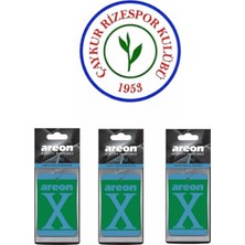 Ck Oto Bakım Dünyası Areon Rizespor Renkleri Mojito Oto Araç Kokusu Üçlü Set