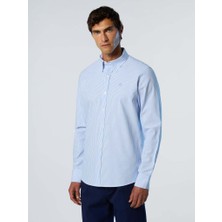 North Sails Regular Fit Uzun Kollu Oxford Düğmeli Yaka Çizgili Organik Pamuk Gömlek