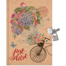 Keskin Color Kilitli Hatıra Defteri Kraft 14X20Cm 80 Yaprak 310261-99 (Karışık Renk 1 Adet)