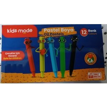  kids mode yağlı pastel boya üçgen 12 renk dkpb105