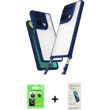 İlk El Grup Ieg™ Redmi Note 13 Pro 5g Kılıf Ufuk Klasik - Şeffaf Pasifik Cam Ekran Koruyucu + Gümüş Raze Metal Kamera Lens