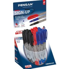 Pensan Tükenmez Kalem Sign Up 3 Renk Karışık 1.0Mm (60 Lı Stand) Pe2410S60