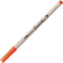 Artline Supreme İnce Fırça Uçlu Markör Kalem Fosforlu Turuncu Lv-A-Epfs-F Flo Orange LV-A-EPFS-F (12 Li Paket)
