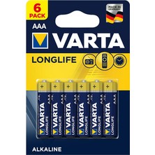 Varta Longlife İnce Kalem Pil AAA (6 Lı Paket) 9388