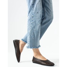 Dericia Shoes Edge Hakiki Deri Günlük Rahat Kadın Babet Ayakkabı