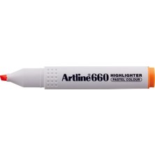 Artline Fosforlu Kalem (İşaret Kalemi) Kesik Uç 1,0-4,0 Mm Pastel Orange Turuncu 660 (12 Li Paket)